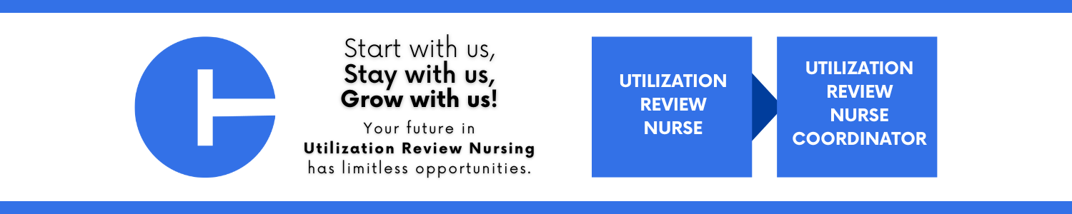 Career progression pathway within the State of Connecticut: starting with Utilization Review Nurse and ending at Utilization Review Nurse Coordinator.